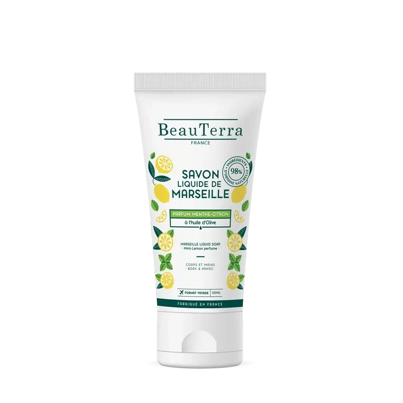 Beauterra Körperhygiene Marseille Seife Minze-Zitrone 100 Ml
