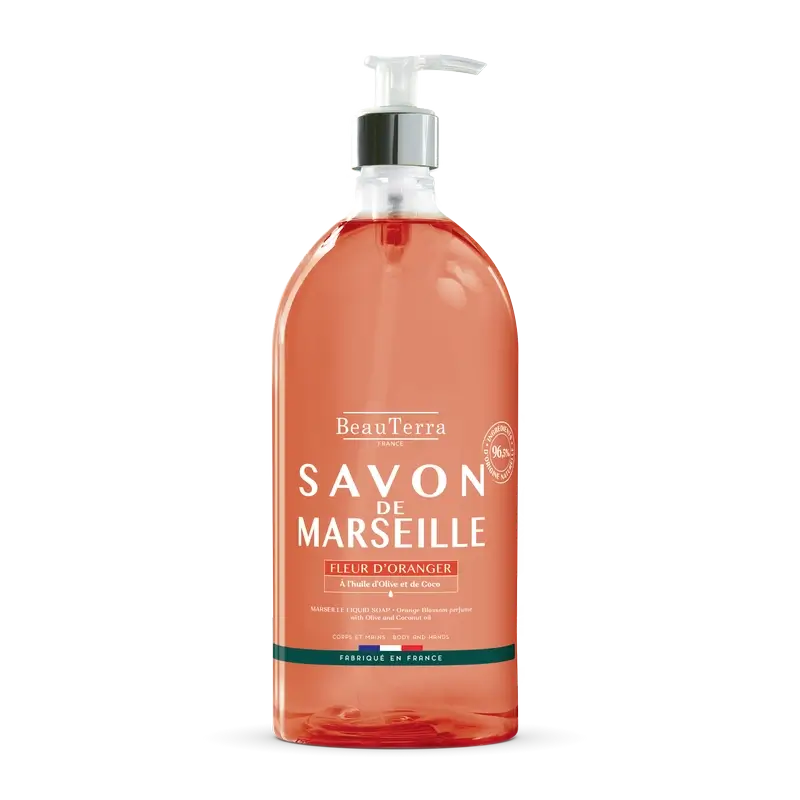 Beauterra Marseille-Seifen Marseille-Seife Orangenblüte , 1000 ml