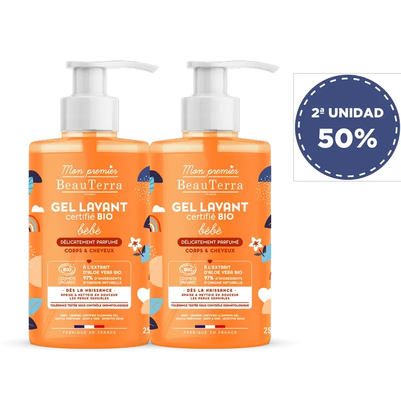 Beauterra Pack Baby-Duschgel mit Parfüm, 2x750 ml