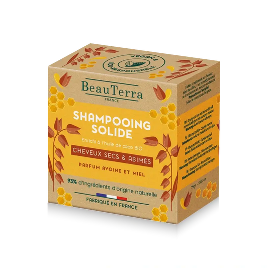 Beauterra Solid Haferflocken & Honig Solid Shampoo (trockenes Haar) , 75 g