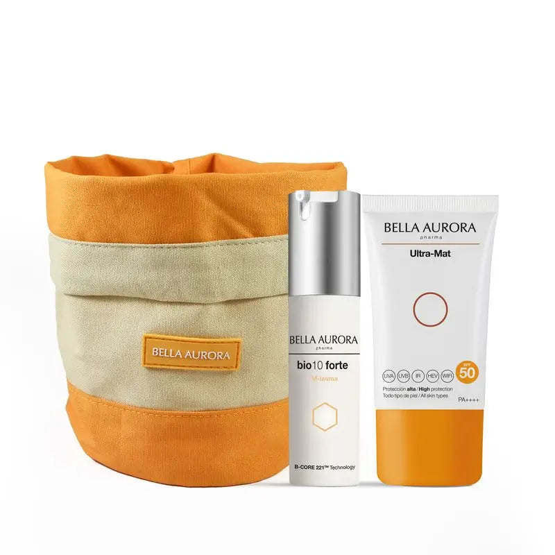 Bella Aurora Anti-Blemish Pack Bio10 Forte M-Lasma + Ultra Mat Photoprotector + Geschenkset, 30 + 50 ml