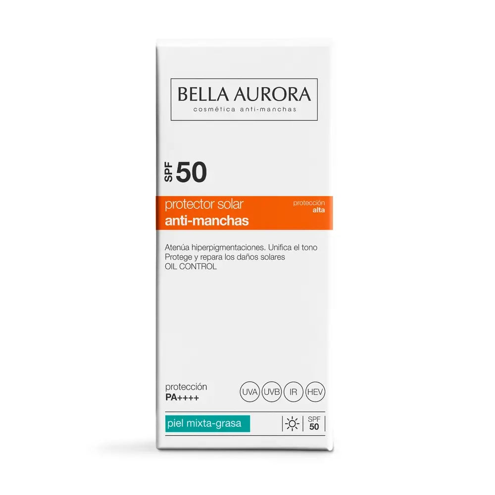 Bella Aurora Anti-Blemish Sunscreen Spf50, fettige Mischhaut, 50 ml