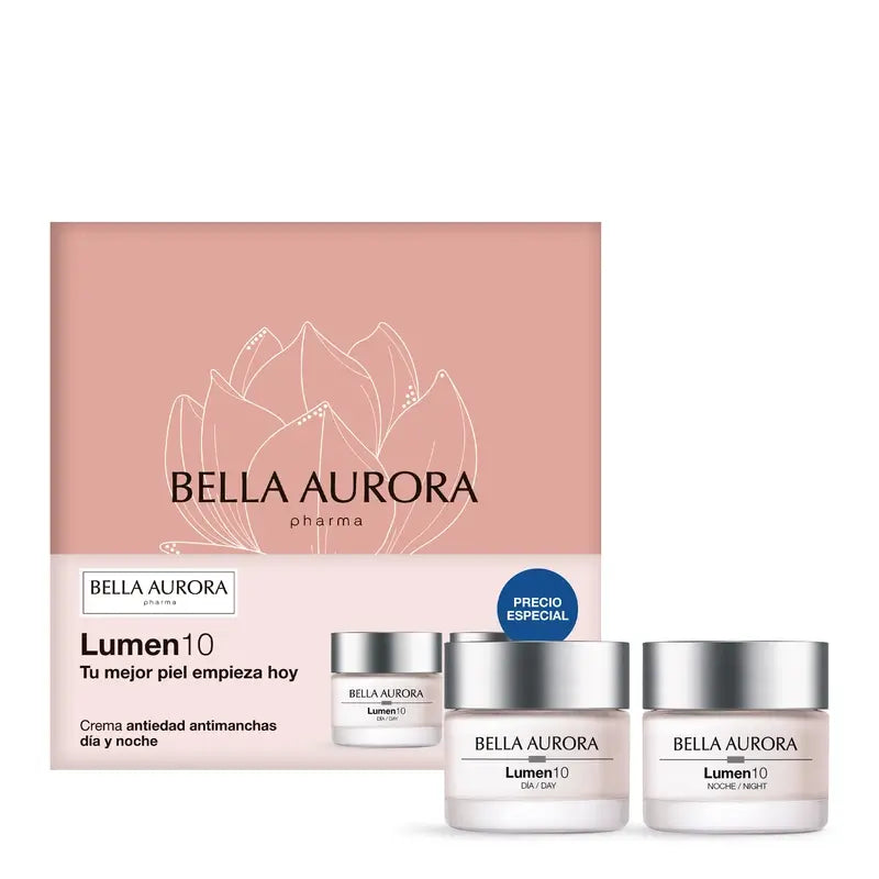 Bella Aurora Pack Lumen10 - Ritual gegen Flecken, Falten und Mattheit, 50 + 50 ml