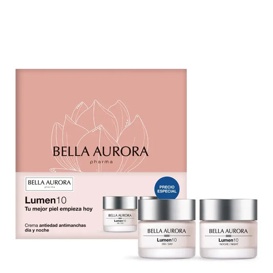 Bella Aurora Pack Lumen10 - Ritual gegen Flecken, Falten und Mattheit, 50 + 50 ml