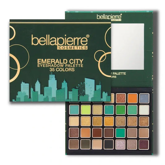 Bellapierre Cosmetics Smaragdstadt Lidschattenpalette, 35 Farben, 38 g