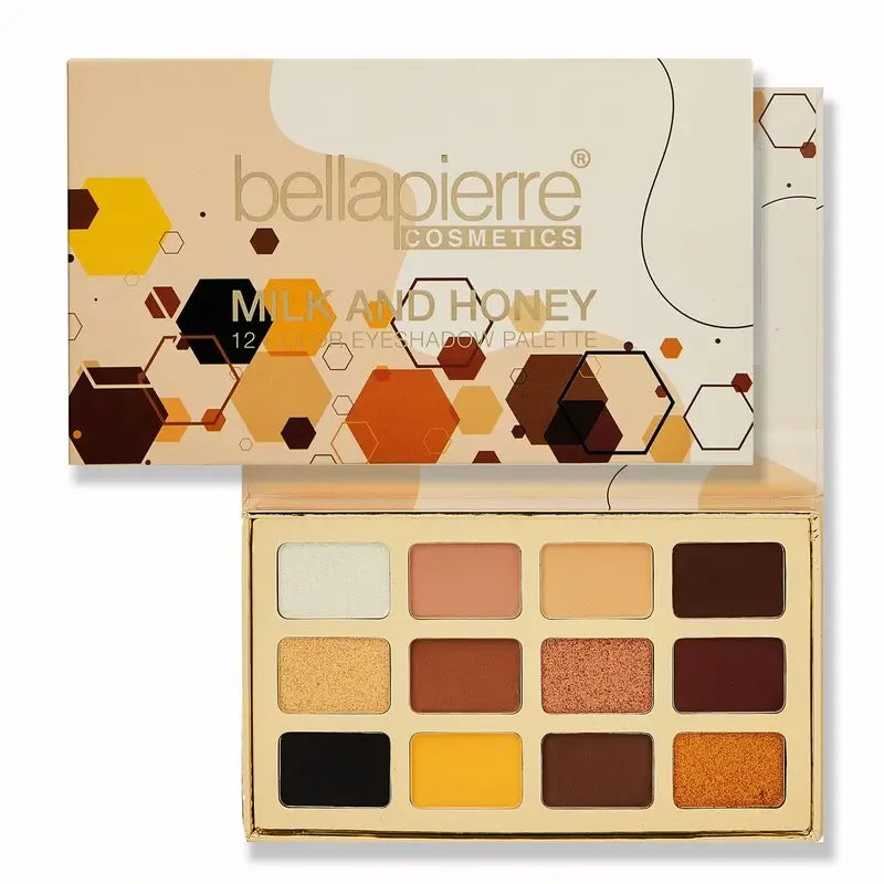 Bellapierre Cosmetics Milch & Honig Lidschattenpalette, 12 Farben, 25 g