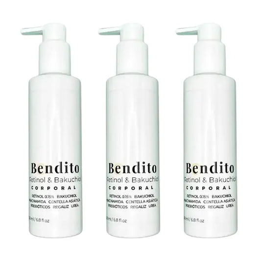 Bendito Retinol & Bakuchiol Körpercreme, Packung 3 x 200 ml