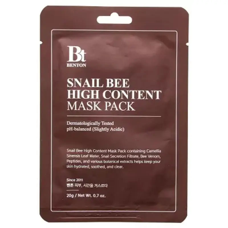 Benton Schneckenbienen Maske mit hohem Gehalt, 20 g