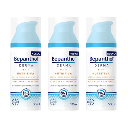 Bepanthol Derma Nourishing Daily Gesichtscreme Spf 25, 3X50 Ml