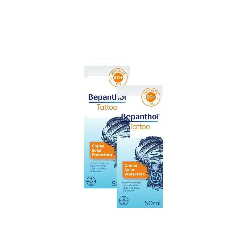 Bepanthol Tattoo Sonnencreme LSF 50, 2er-Pack à 50 ml