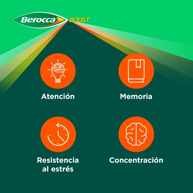 Berocca Boost Magnesium, Vitamine und Mineralien mit Guarana 15 Brausetabletten