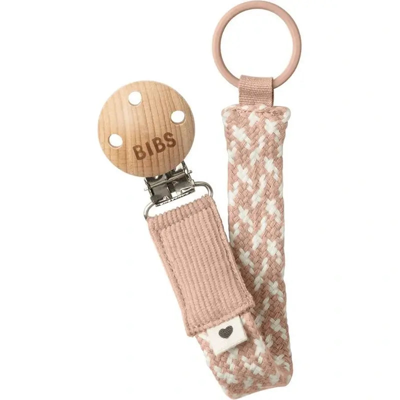 BIBS Blush/Ivory Geflochtene Schnullerhalterung
