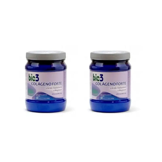 Bie3 Kollagen + Hyaluronsäure + Magnesium Forte Flasche, 2X360 Gr Pack
