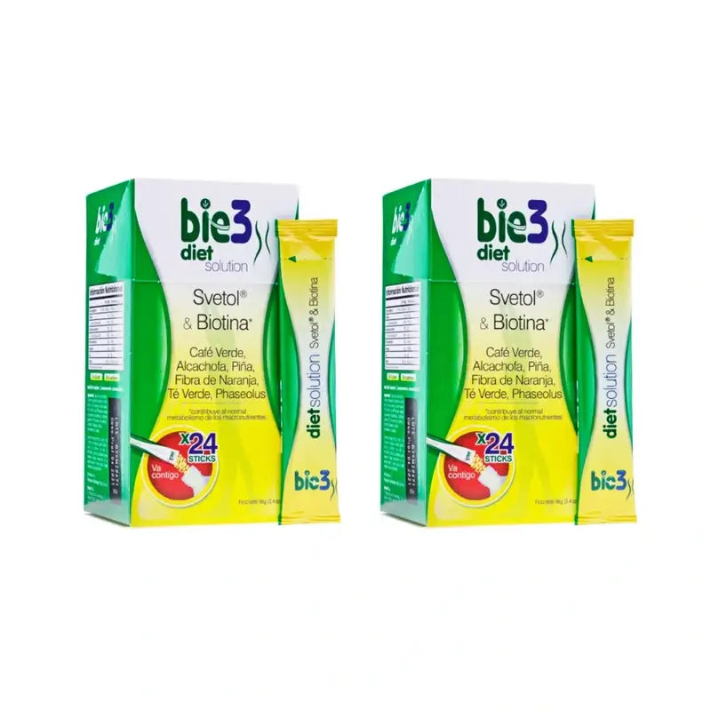 Bie3 Diätlösung mit Svetol und Biotin, Packung 2, 4 Gr 24 Sachets