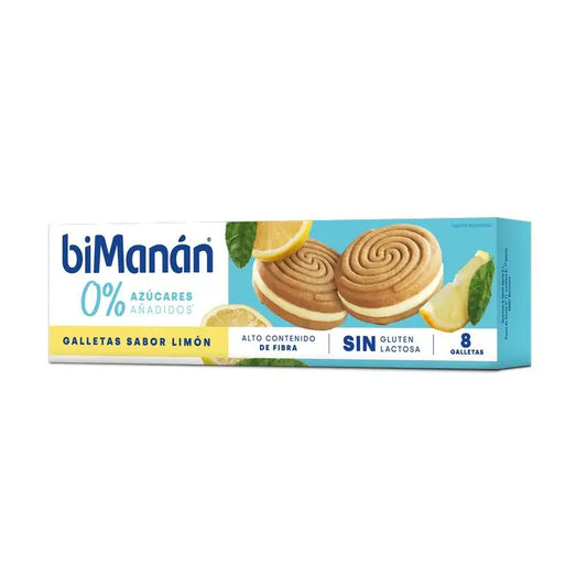 Bimanán Zitronenkekse ohne Zuckerzusatz, 8 Stück