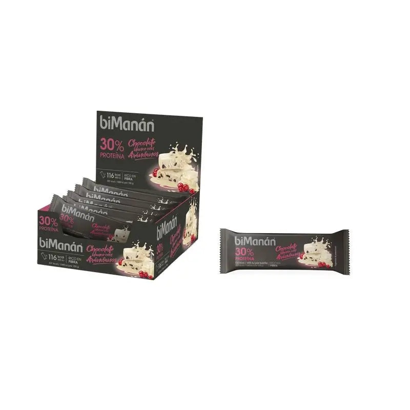 Bimanán Protein-Riegel Schokolade-weiße Heidelbeere, 20 Stück