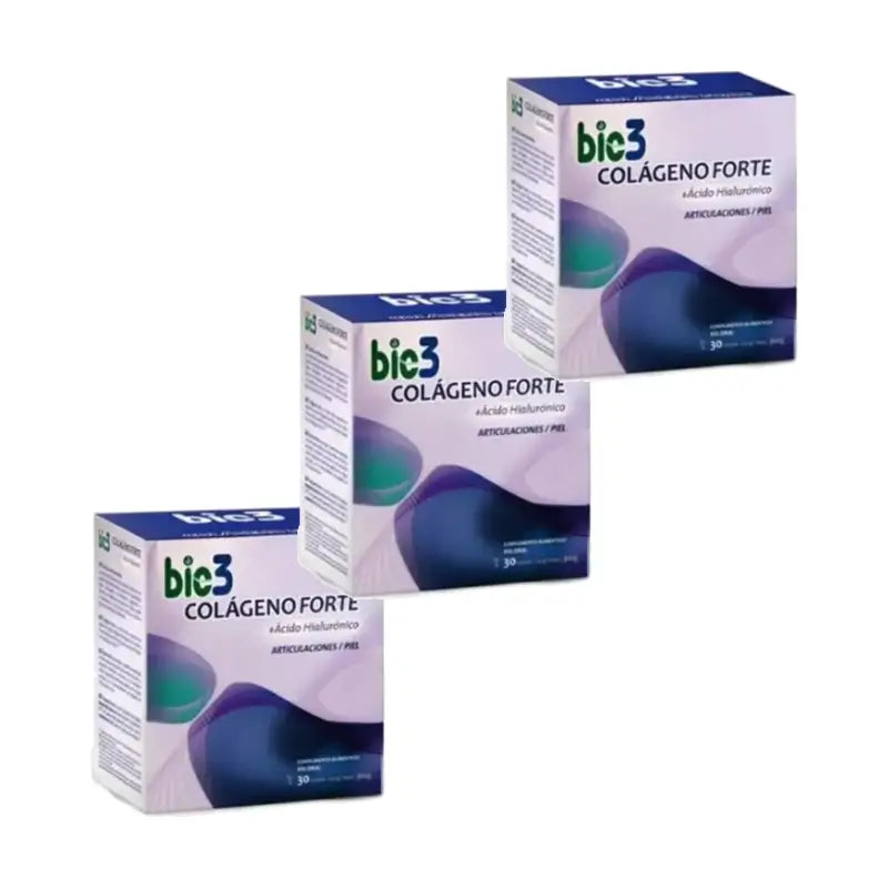 Bio 3 Kollagen + Hyaluronsäure + Magnesium Forte, 3er-Pack à 30 Beutel