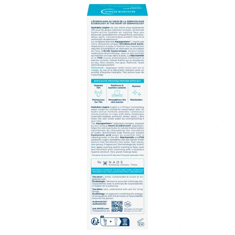 Bioderma Hydrabio Leichte Creme, 40 ml