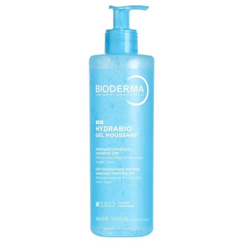 Bioderma Hydrabio Gel Moussant Micellar Gel für feuchtigkeitsarme Haut , 400 ml
