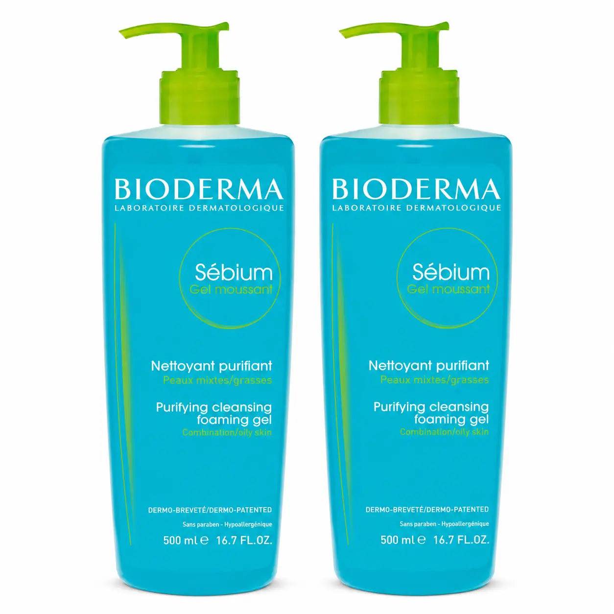 Bioderma Sebium Reinigendes Schaumgel 500 ml, 2er-Pack