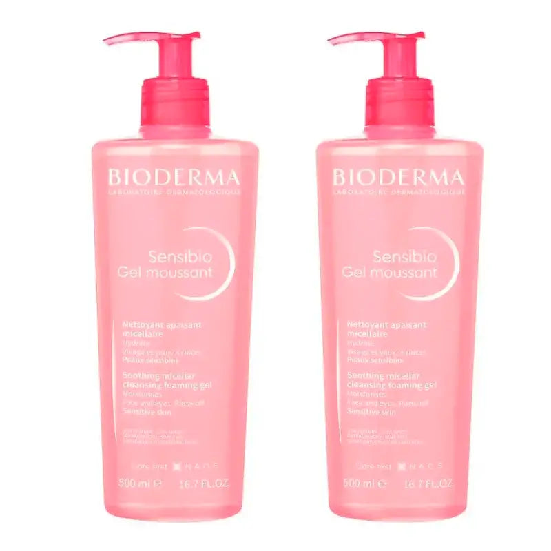 BIODERMA Sensibio Moussant Gel, Packung 2 x 500 ml