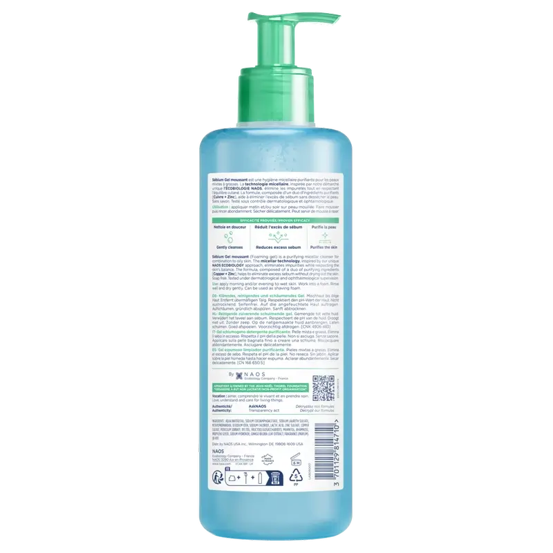 Bioderma Sébium Moussant Reinigendes Gel, 400 ml