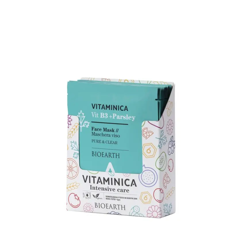 Bioearth Vitamin B3 & Petersilie Reine und klare Gesichtsmaske, 15 ml