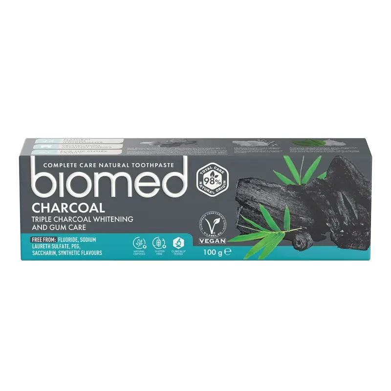Biomed Holzkohle-Zahnpasta Natur , 100 g