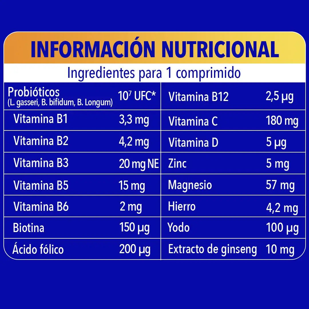 Bion3 Energy Multivitamintabletten mit Probiotika, Vitamin B12, C und Magnesium