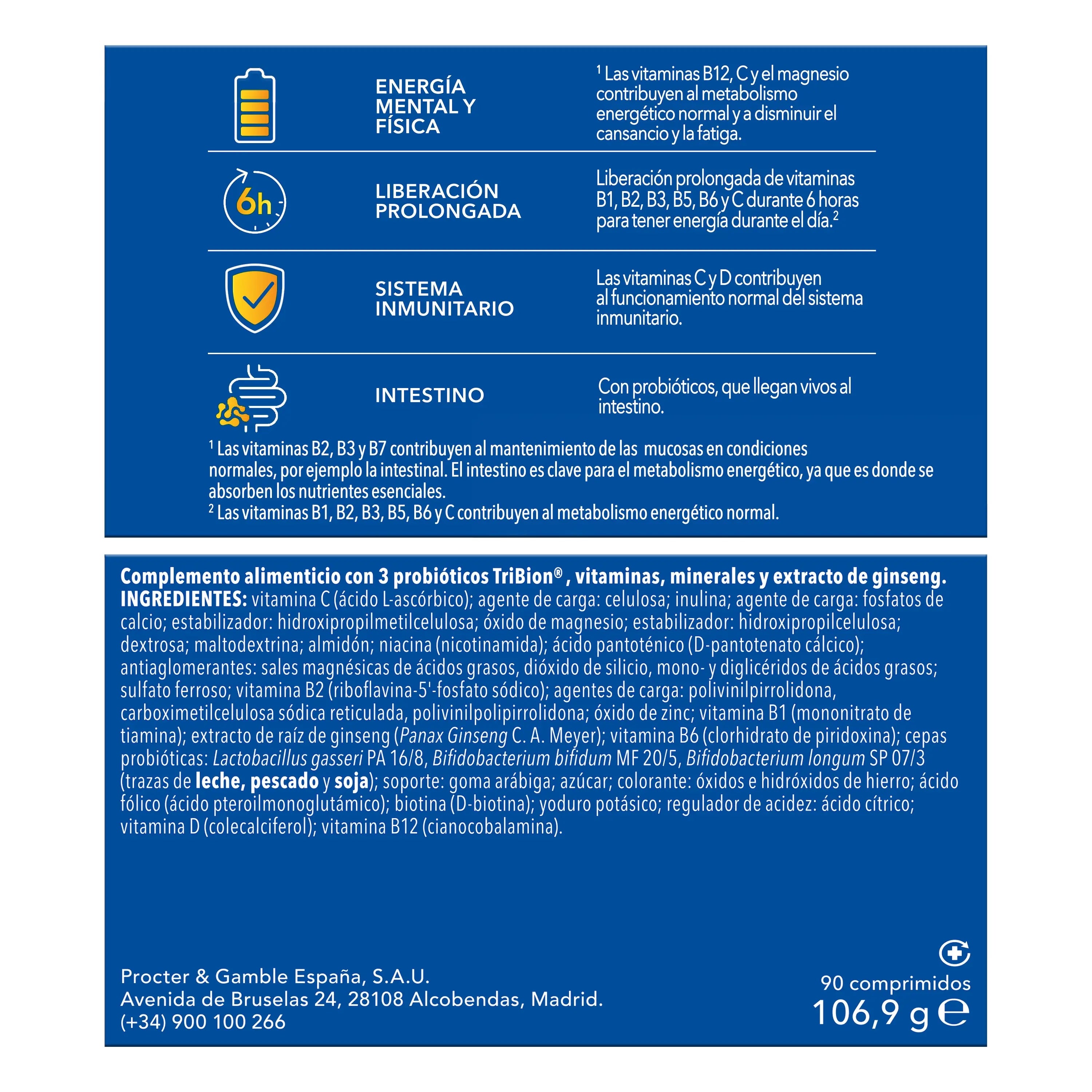 Bion3 Energy Multivitamintabletten mit Probiotika, Vitamin B12, C und Magnesium