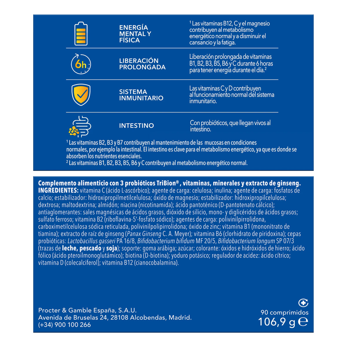 Bion3 Energy Multivitamintabletten mit Probiotika, Vitamin B12, C und Magnesium