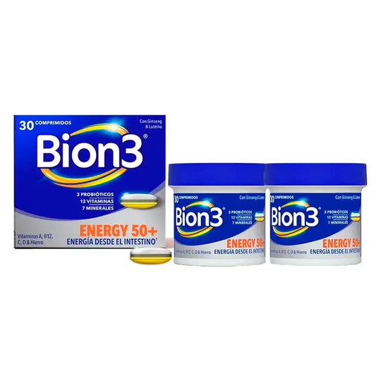 Bion3 Energy 50+ Multivitamine, Packung mit 2 x 30 Tabletten
