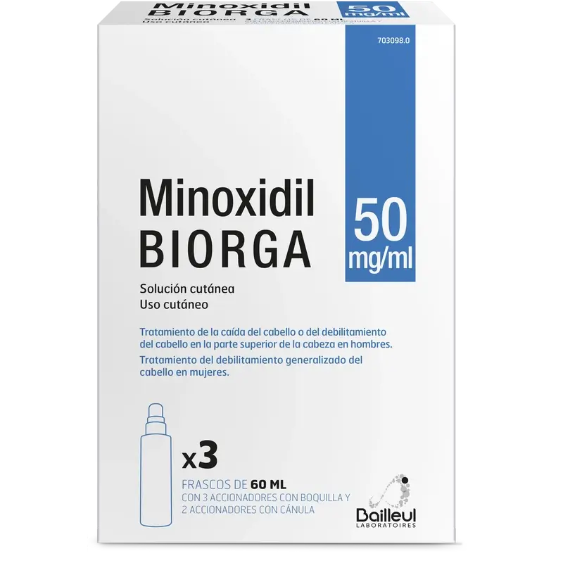 Biorga 50 Mg/ ml Minoxidil Hautlösung 3 Flaschen à 60 ml