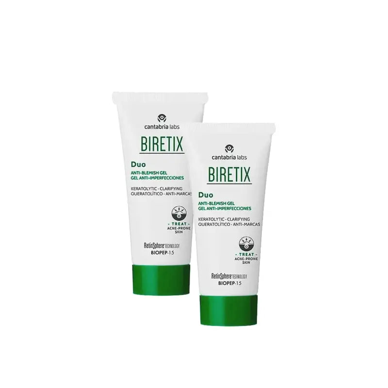 BIRETIX Duo Gel gegen Hautunreinheiten, 2er-Pack à 30 ml