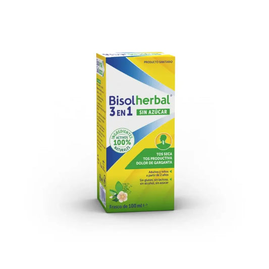 Bisolherbal 3-in-1 zuckerfreier Sirup, Flasche 100 ml