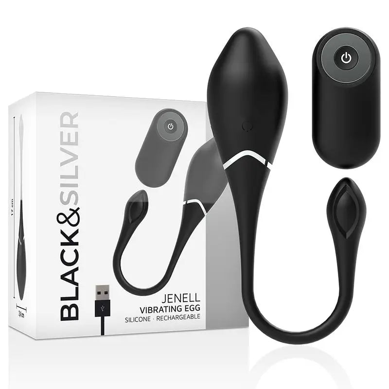 Black&Silver Jenell Wiederaufladbares Vibrations-Ei