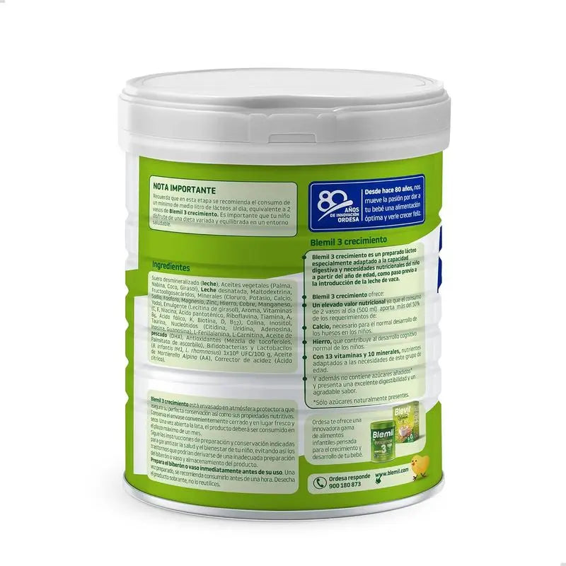 Blemil Plus 3 Wachstum 0% Zuckerzusatz, 800g