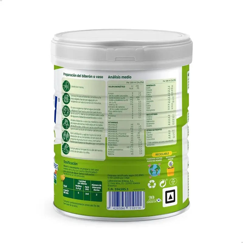 Blemil Plus 3 Wachstum 0% Zuckerzusatz, 800g