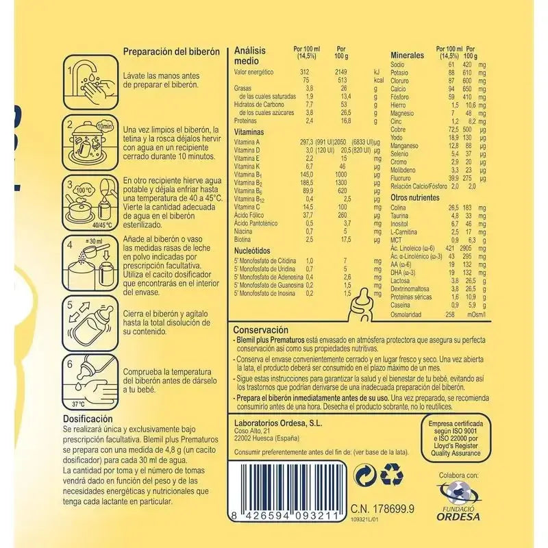 Blemil Plus Frühgeborene, Packung 2 x 400g