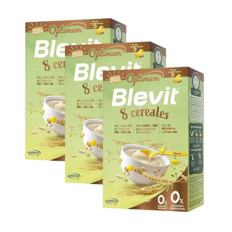 Blevit Säuglingsnahrung Optimum 8 Müsli, 3X250 Grs