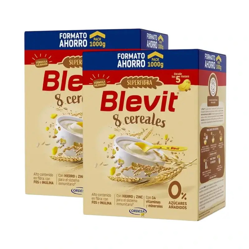 Blevit Babynahrung Superfibre 8 Müsli, 2X1000 Grs