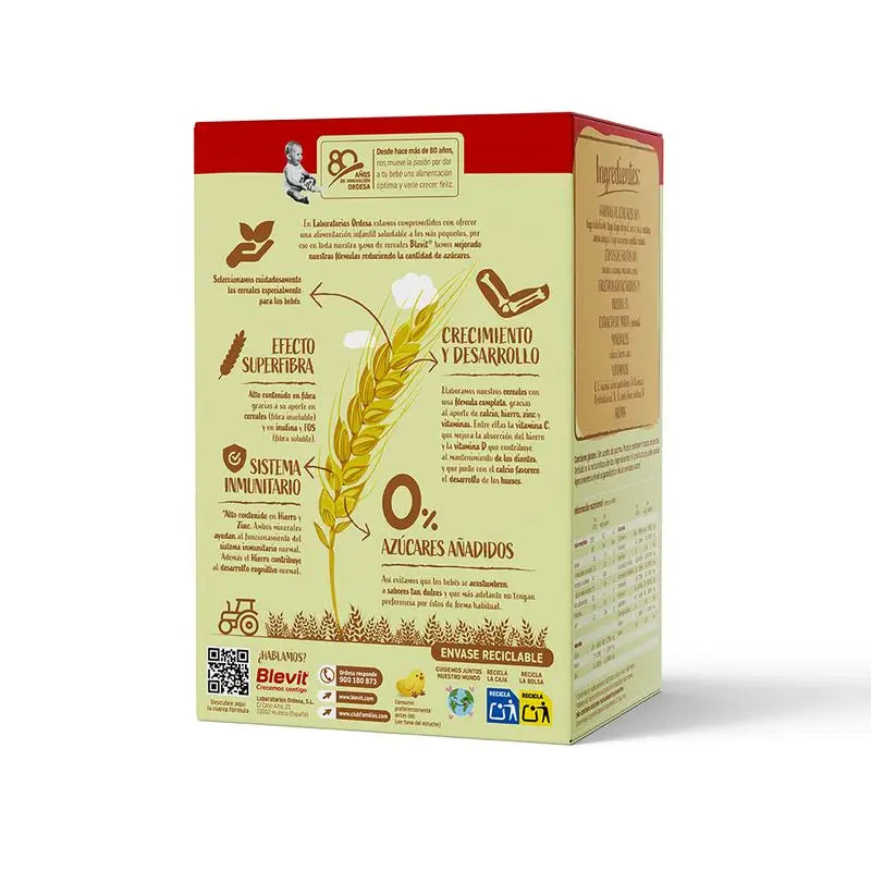 Blevit Babynahrung Superfibre 8 Getreide & Früchte, 500g