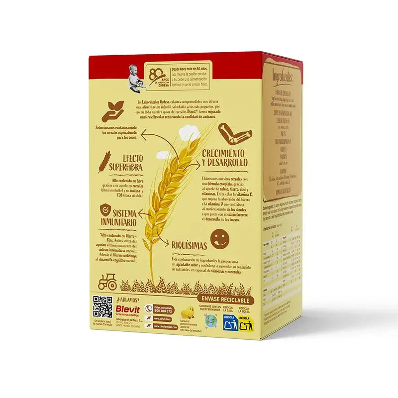 Blevit Babynahrung Superfibre Mehrkorn Müsli , 500 Gramm