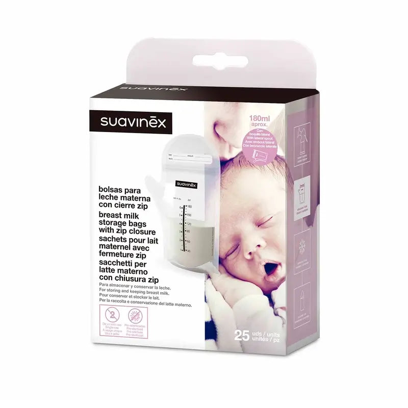Suavinex Pre-Sterilised Breast Milk Storage Bags 25 Stk.