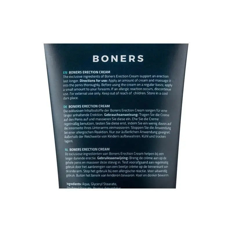 Boners Länger anhaltende Erektionen Creme - 100Ml