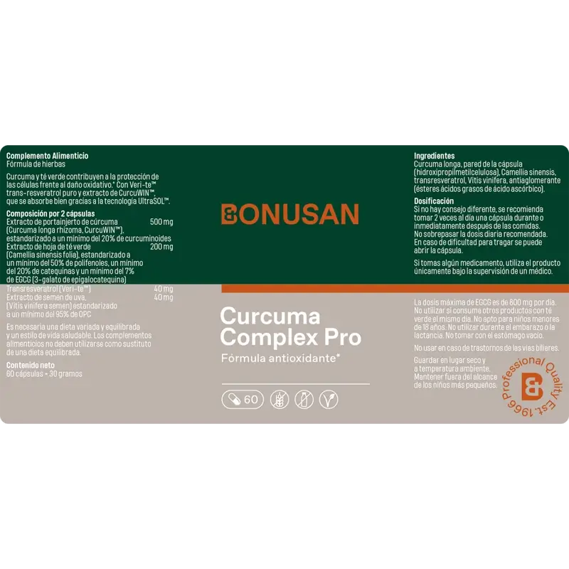 Bonusan Curcuma Complex Pro , 60 Kapseln