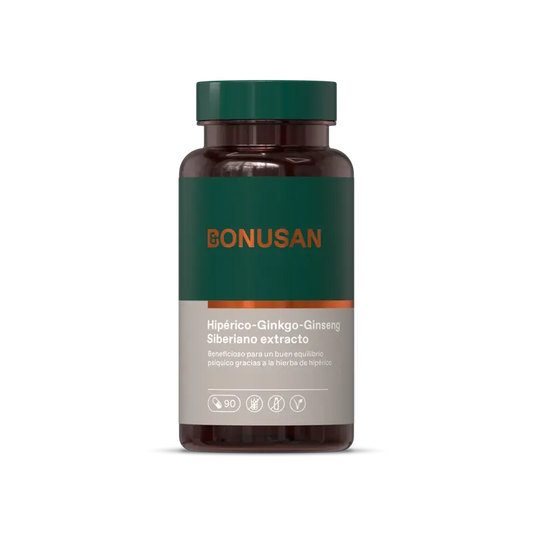 Bonusan Hypericum-Ginkgo-Sibirischer Ginseng-Extrakt, 90 Kapseln