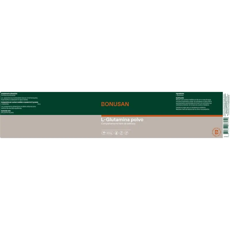 Bonusan L-Glutamin-Pulver, 500 Gramm Pulver