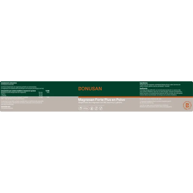 Bonusan Magnesan Forte Plus-Pulver, 240g