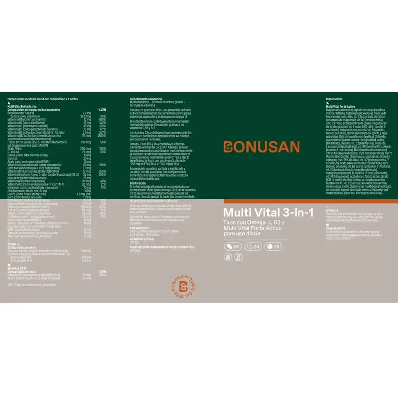 Bonusan Multi Vital 3-In-1, 84 Tabletten